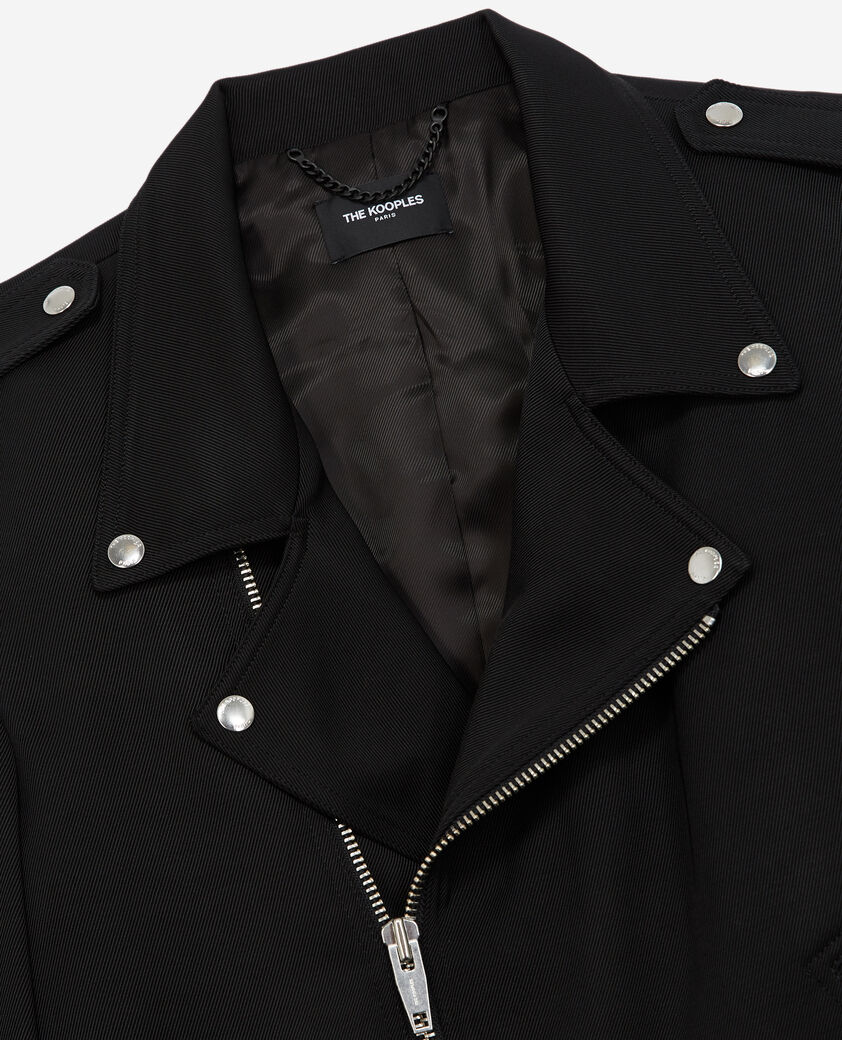 The Kooples HOMME BLACK blouson noir détails zippés