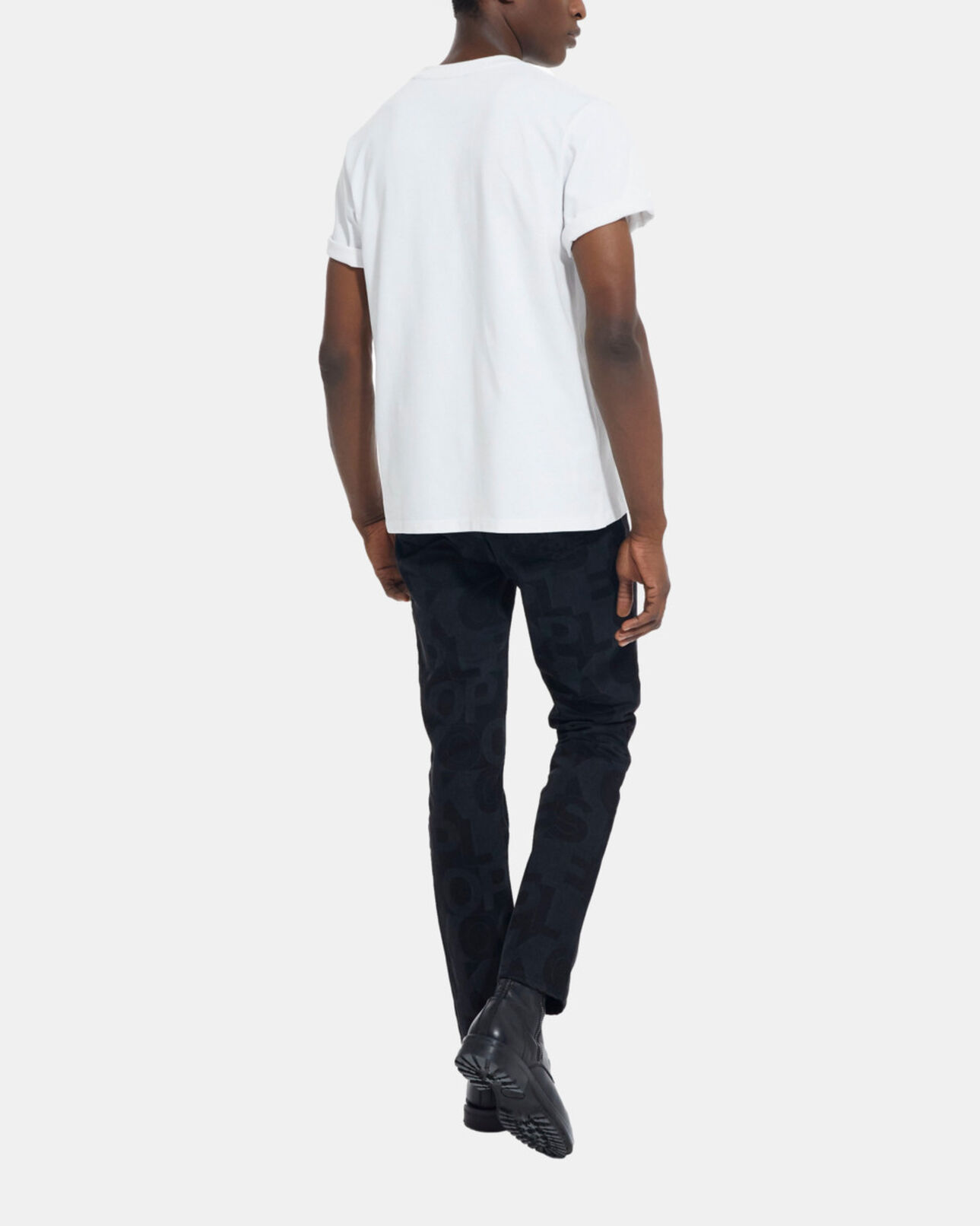 The Kooples MEN SNOW WHITE white t-shirt with logo