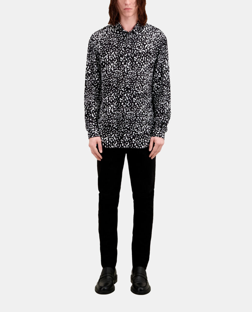 The Kooples HERREN BLACK-ECRU bedrucktes hemd