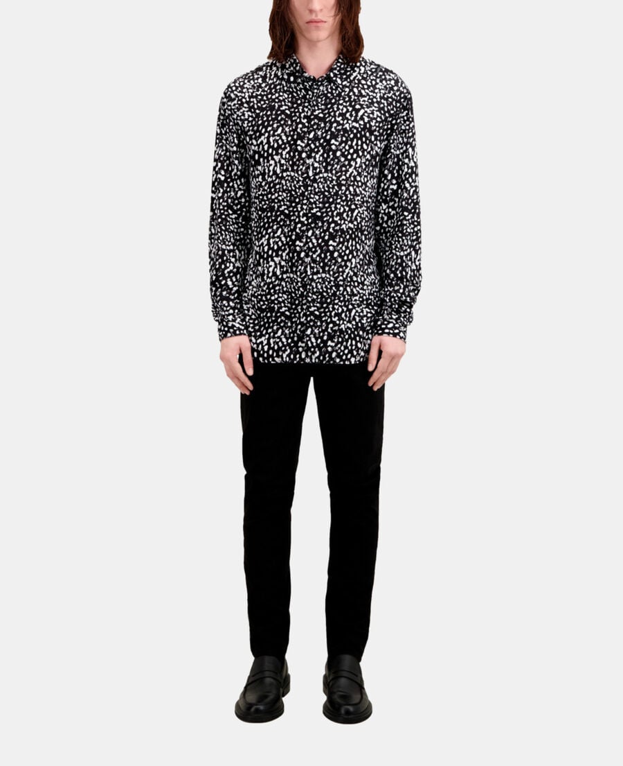 The Kooples HOMME BLACK-ECRU chemise imprimée