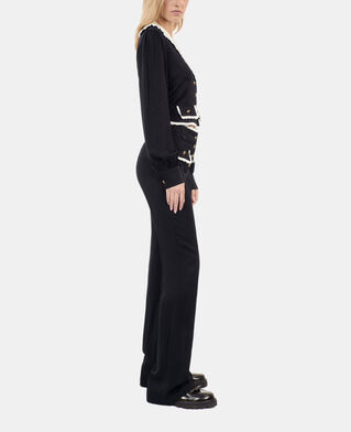 The Kooples F BLACK black ruffled top