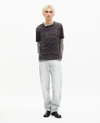 The Kooples H BLACK WASHED the kooples black t-shirt with faded screen print