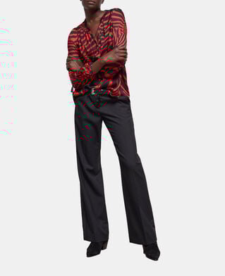 The Kooples MUJER BLACK - RED blusa estampada roja