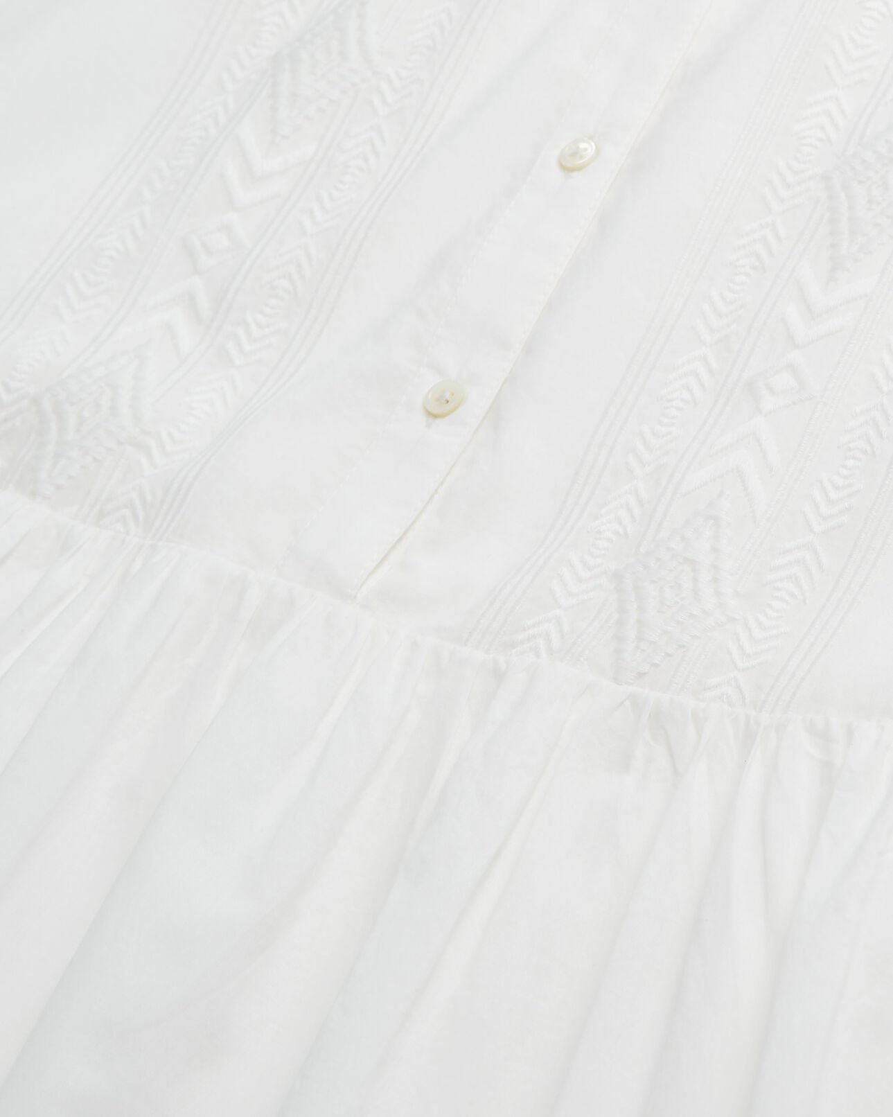 The Kooples WOMEN WHITE long embroidered white dress