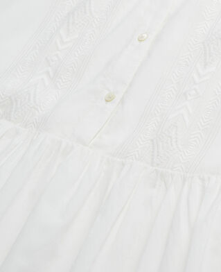 The Kooples MUJER WHITE vestido largo bordado blanco