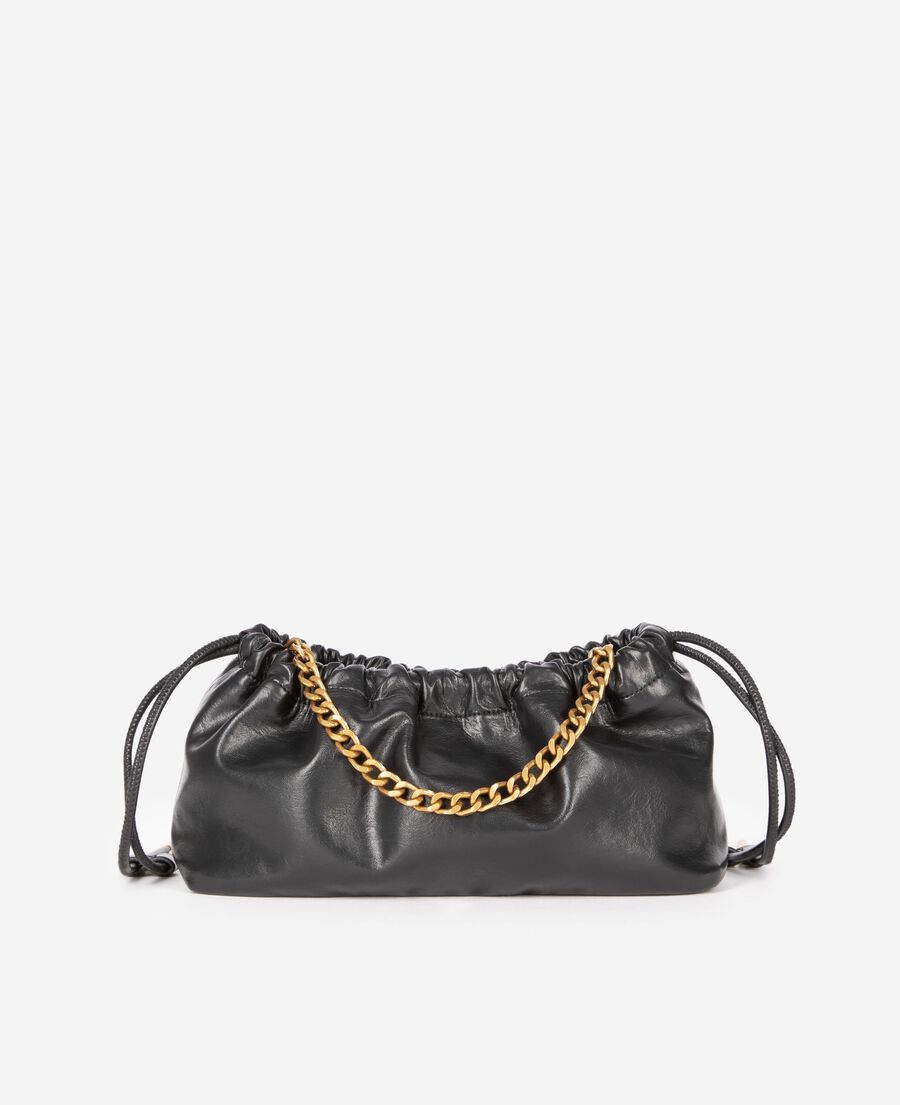 The Kooples WOMEN BLACK taylor bag in black recycled leather