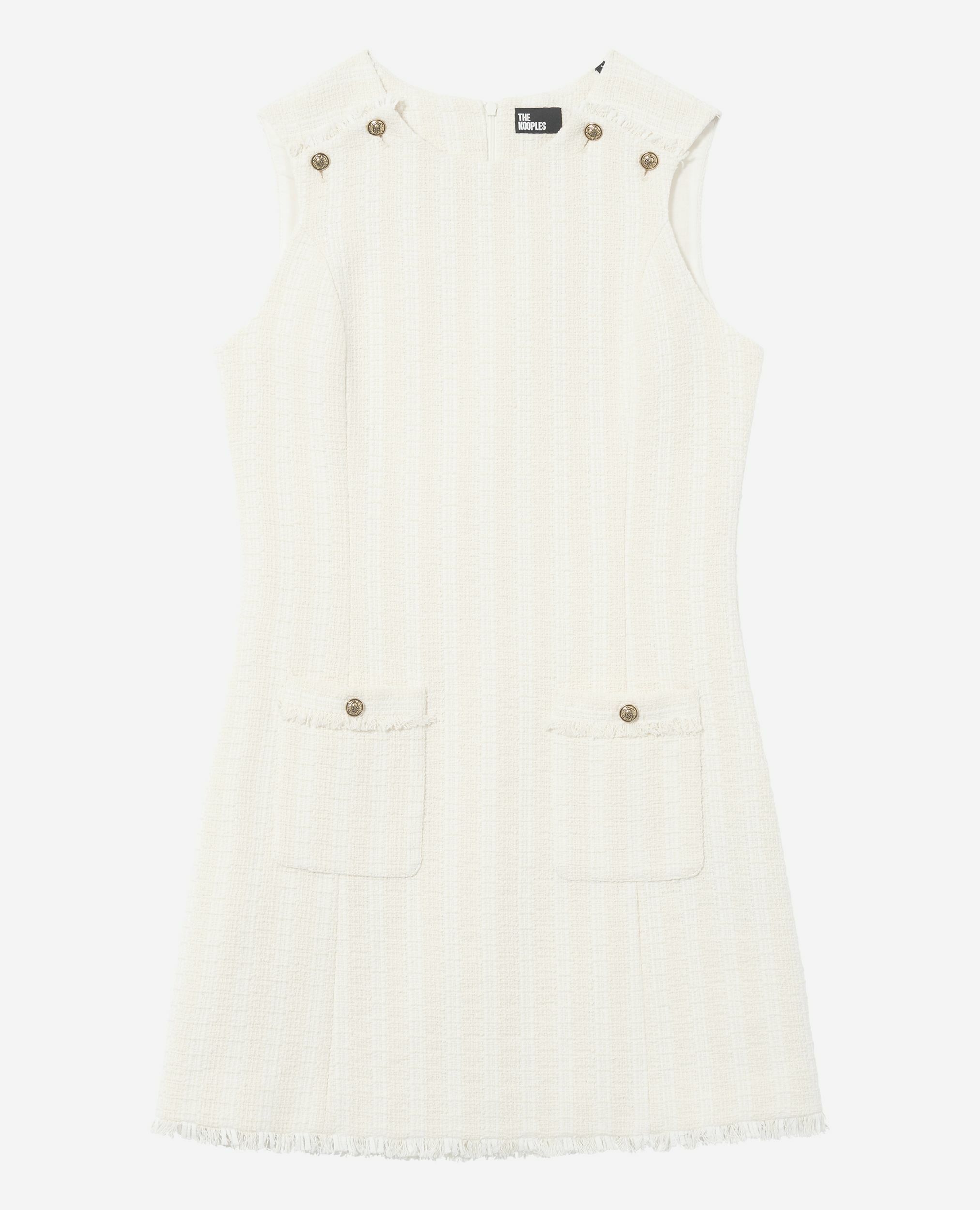 Robe courte en tweed écrue, ECRU, hi-res image number null