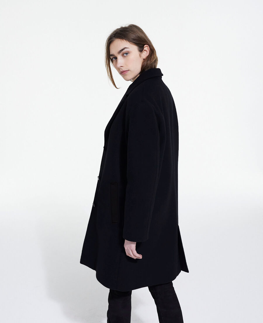 manteau en laine noir