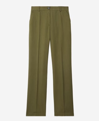The Kooples MUJER KAKI pantalón caqui tencel estilo militar