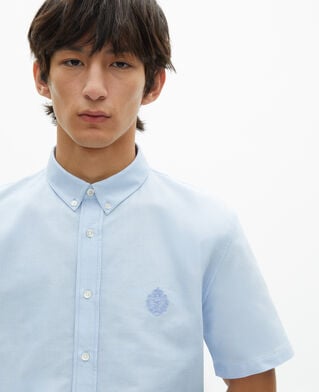 The Kooples HERREN SKY kurzarmhemd mit blauem wappen