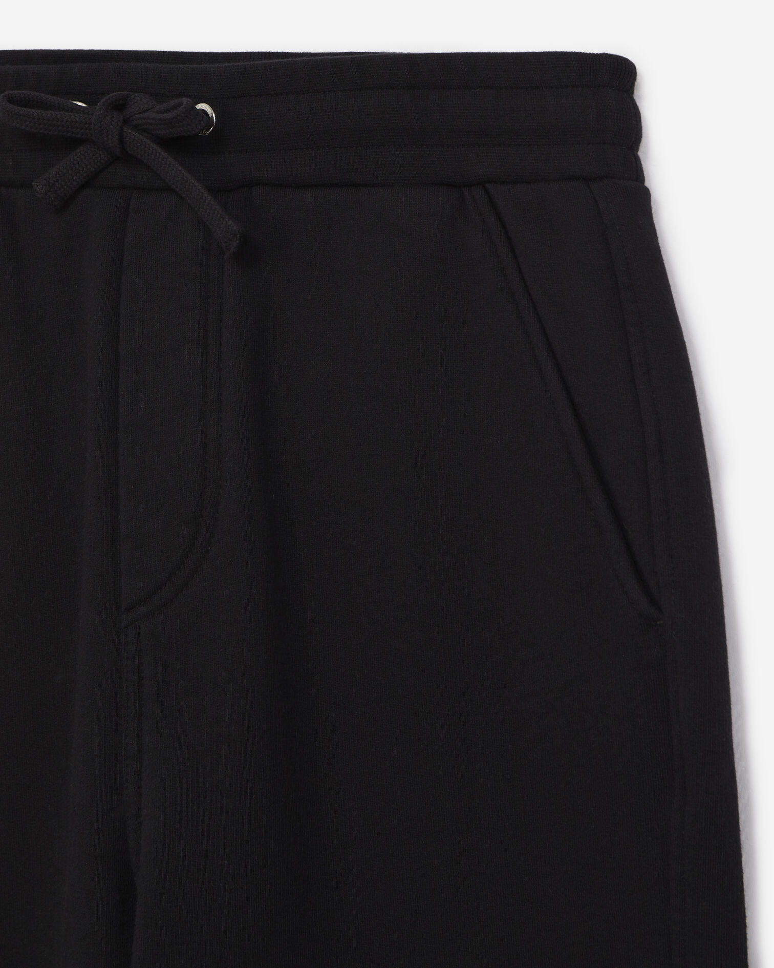 Jogging noir coton à logo contrastant, BLACK, hi-res image number null