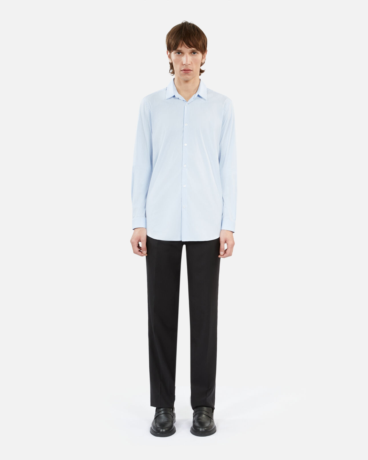The Kooples MEN BLUE SKY sky blue poplin formal shirt