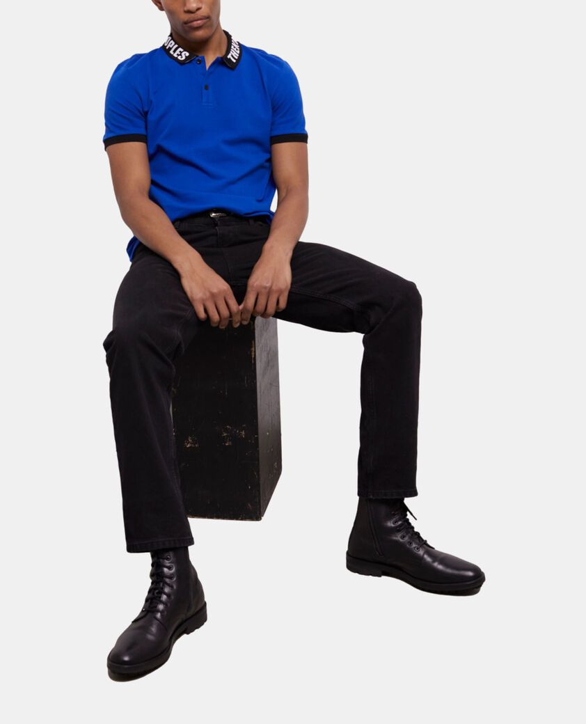 The Kooples HOMME BLUE ELECTRIC polo bleu