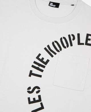 The Kooples HERREN LIGHT GREY t-shirt mit grauem siebdruck