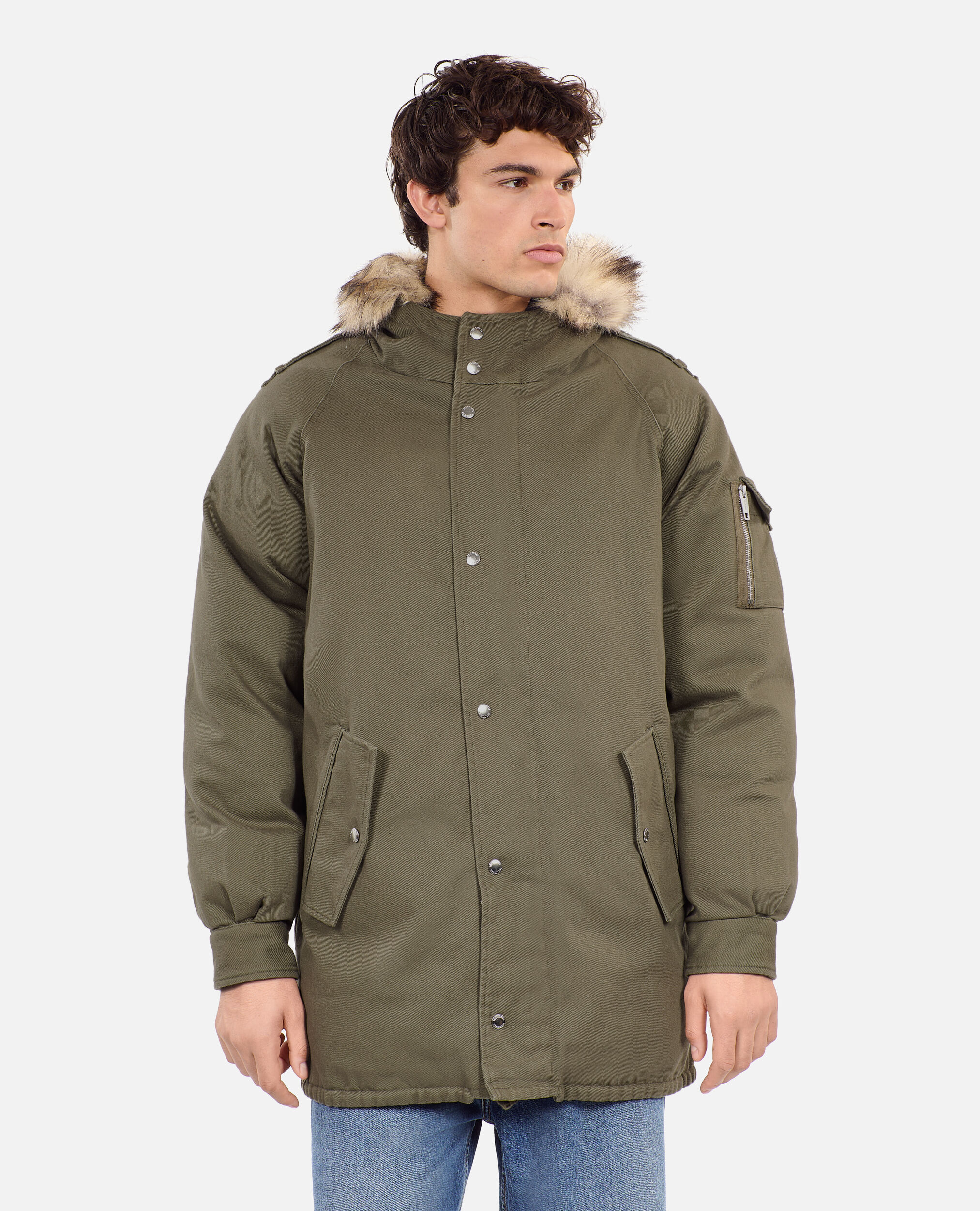 Parka à capuche kaki The Kooples France