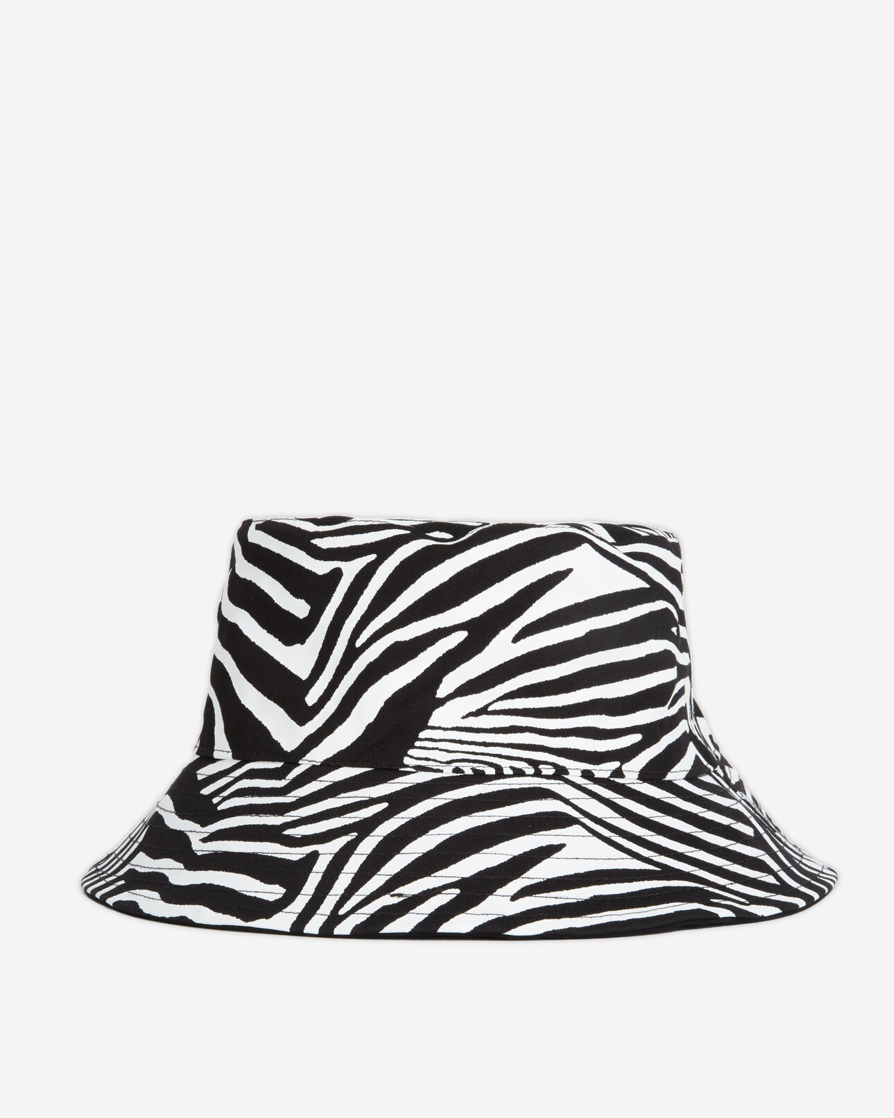 The Kooples MIXED BLACK WHITE reversible zebra-print bucket hat