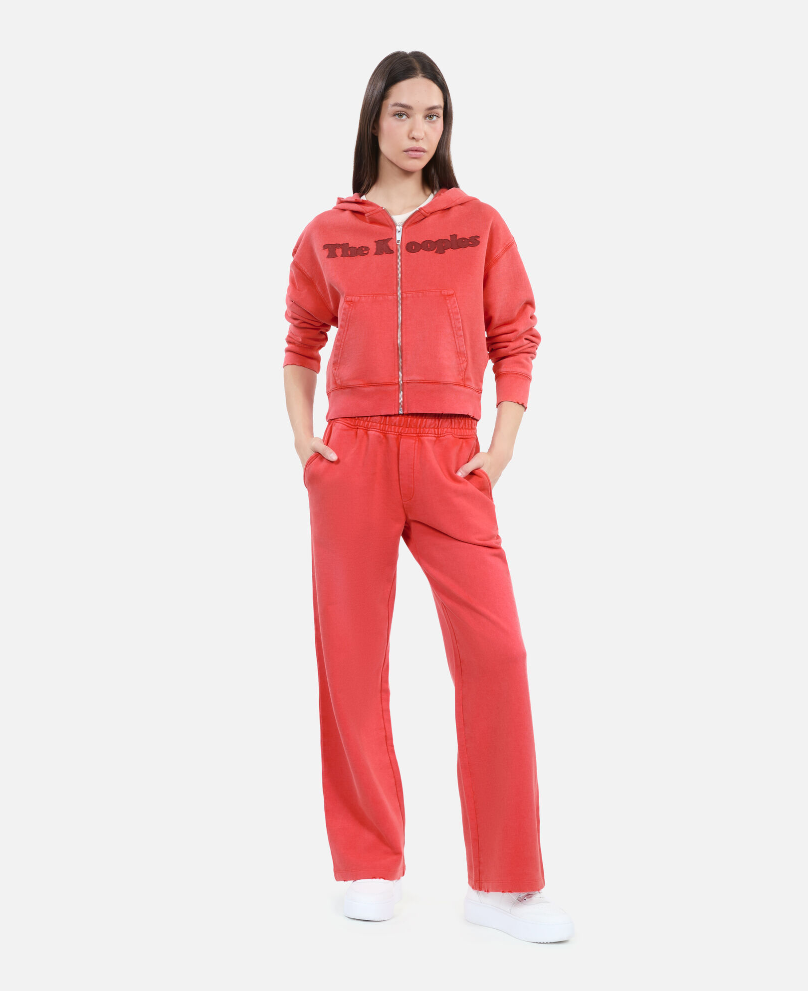 The Kooples F RUBIS red logo hoodie