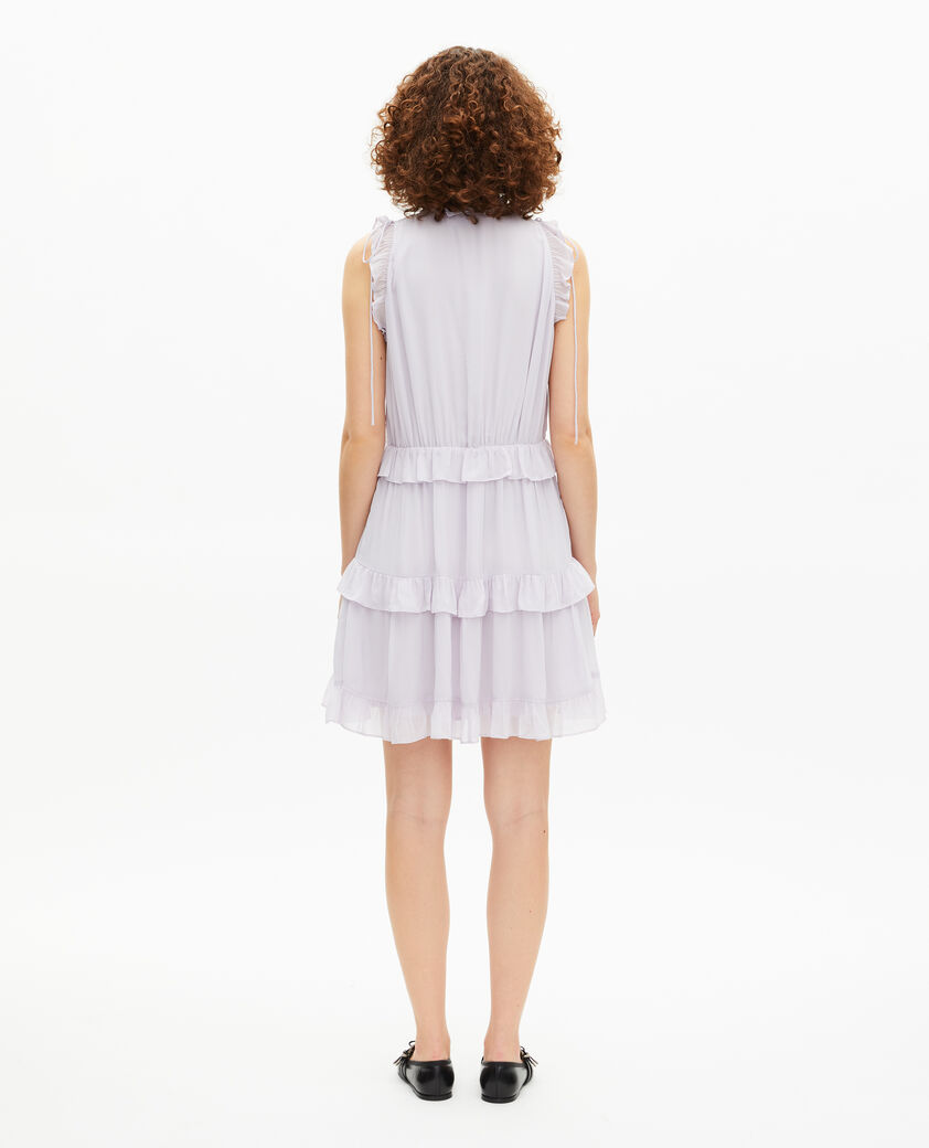 The Kooples FEMME LIGHT PURPLE robe courte avec volants lilas