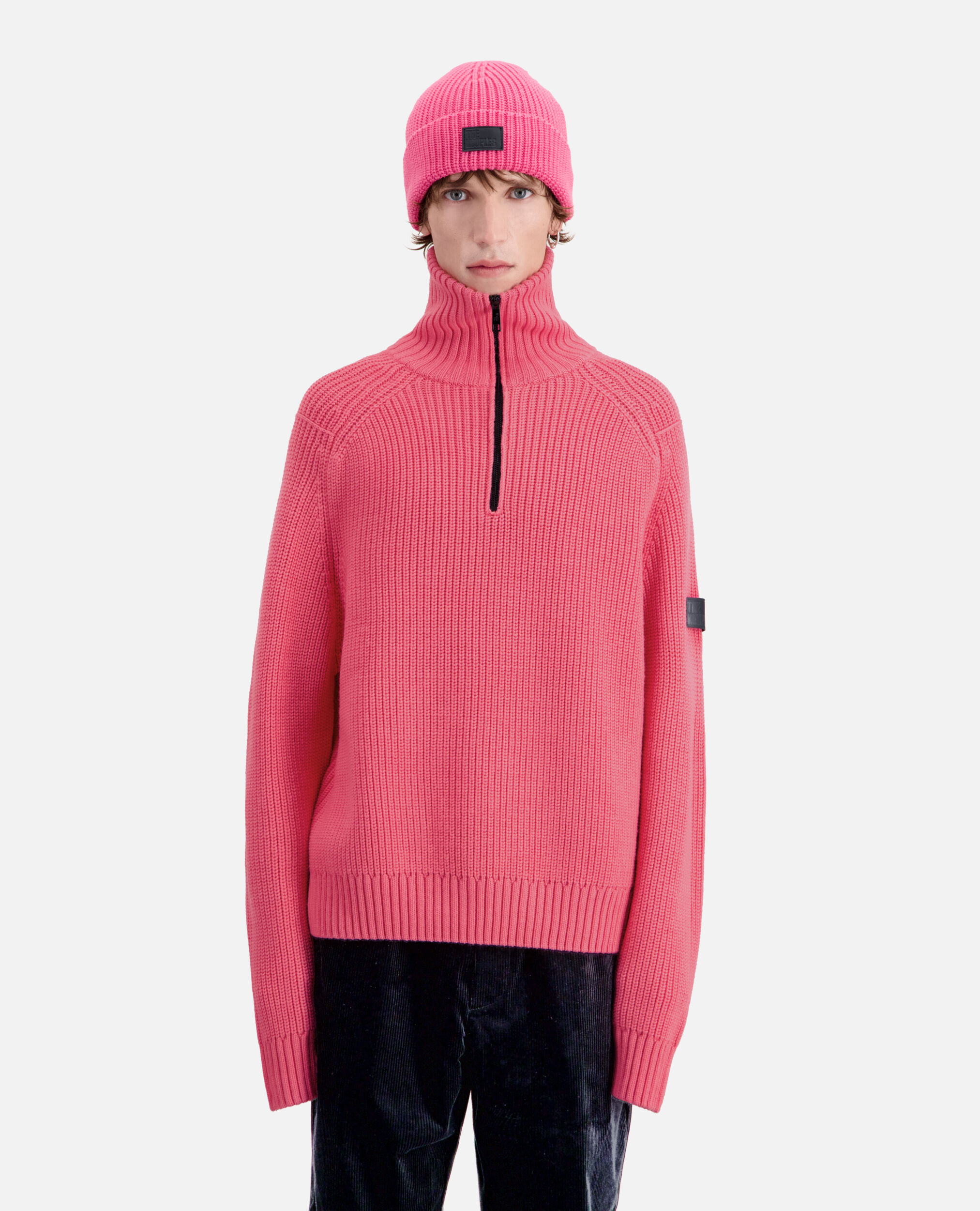 Rosa Pullover aus Wolle, OLD PINK, hi-res image number null