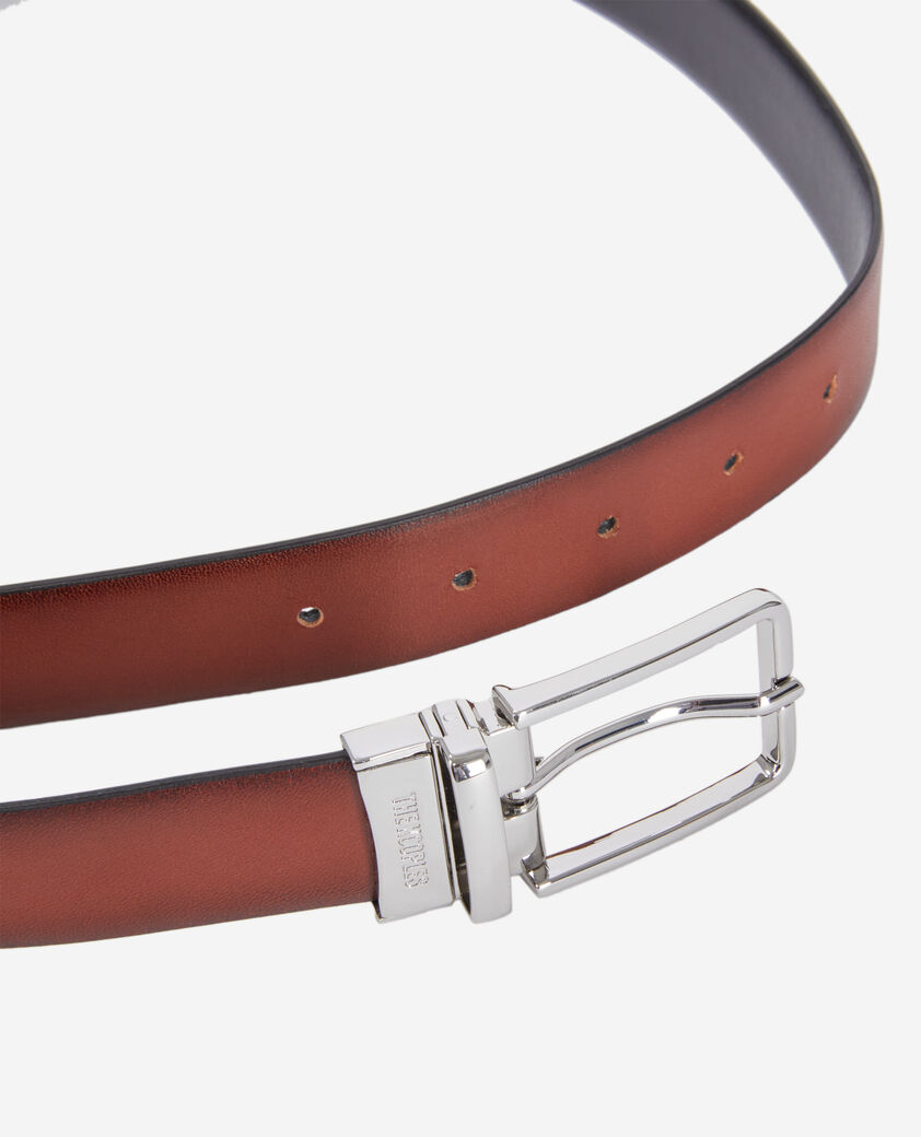 The Kooples HOMME BLACK ceinture reversible en cuir bicolore