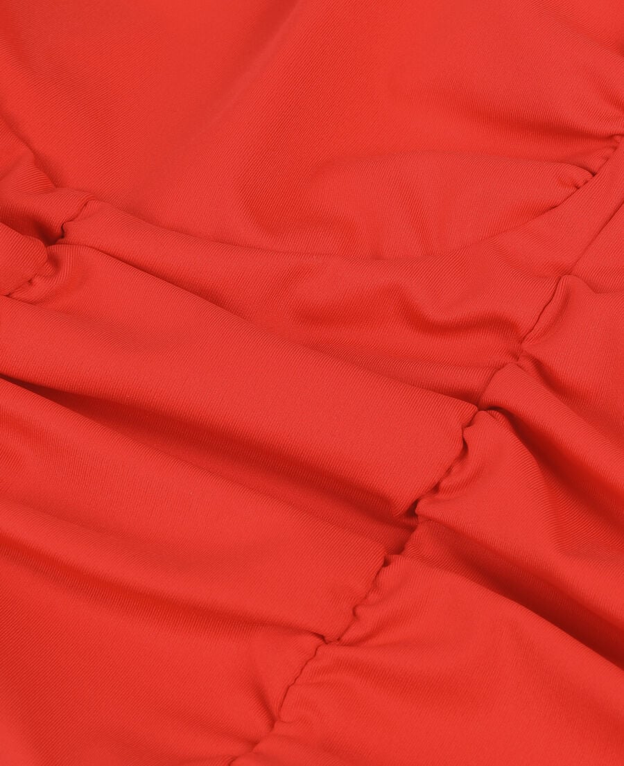 The Kooples FEMME RED top court avec drapé rouge