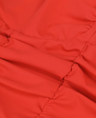 The Kooples FEMME RED top court avec drapé rouge