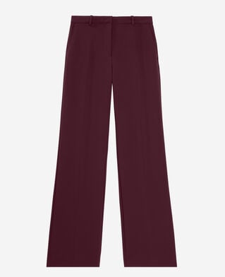 The Kooples FEMME BURGUNDY pantalon tailleur bordeaux en crêpe