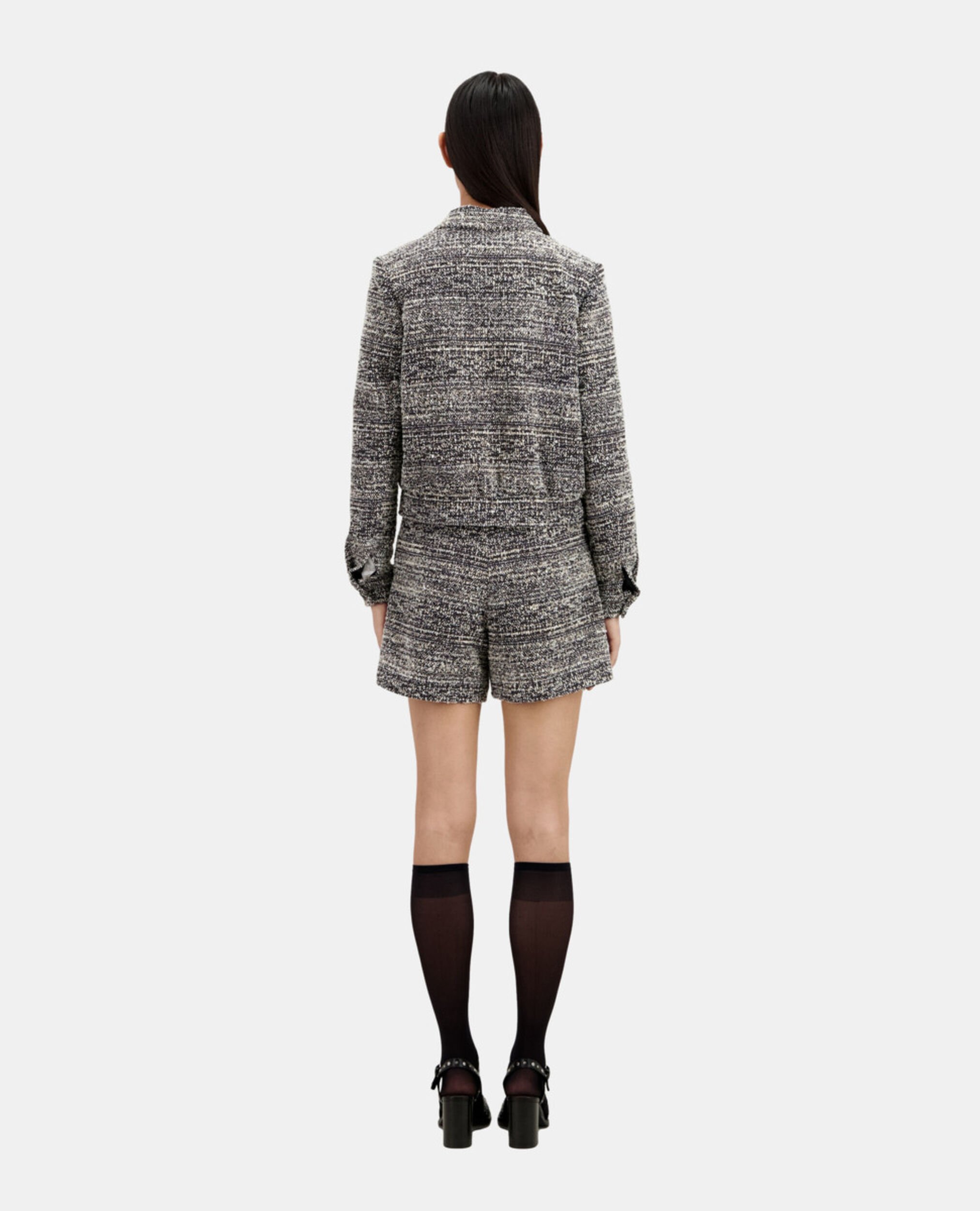 Black and white tweed jacket, BLACK WHITE, hi-res image number null