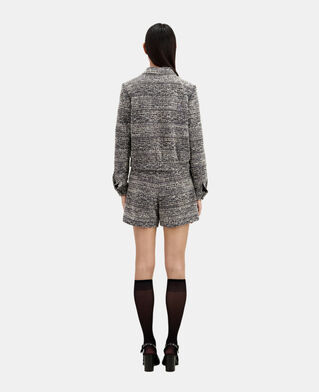 The Kooples WOMEN BLACK WHITE black and white tweed jacket