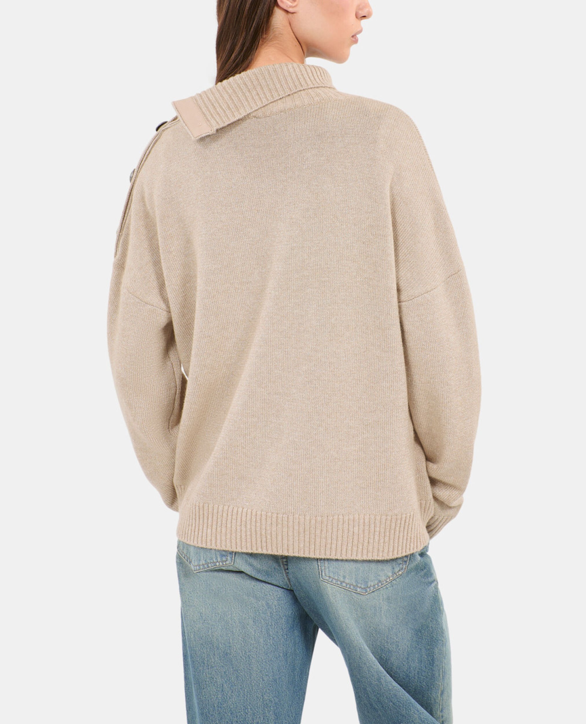 Pull en laine et cachemire camel, CAMEL, hi-res image number null