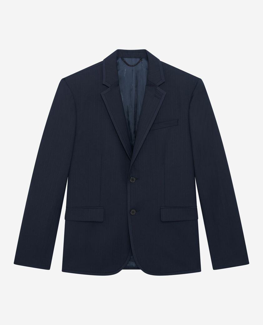 The Kooples MEN DARK NAVY navy blue wool suit jacket