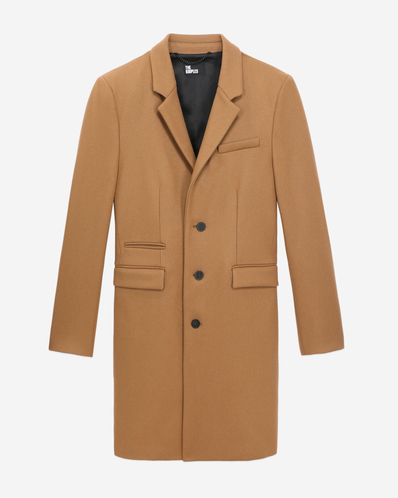 The Kooples HOMME CAMEL manteau camel long en laine mélangée