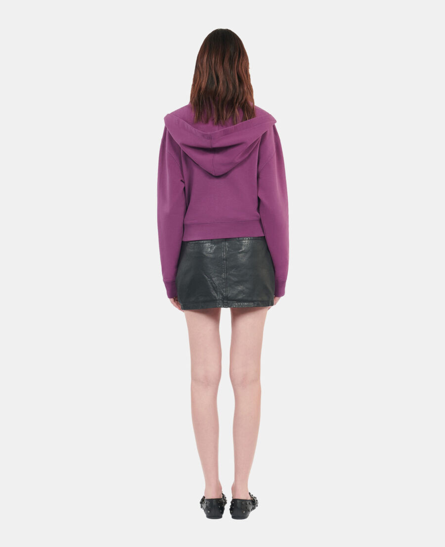 The Kooples FEMME PRUNE sweatshirt &agrave; capuche blason violet