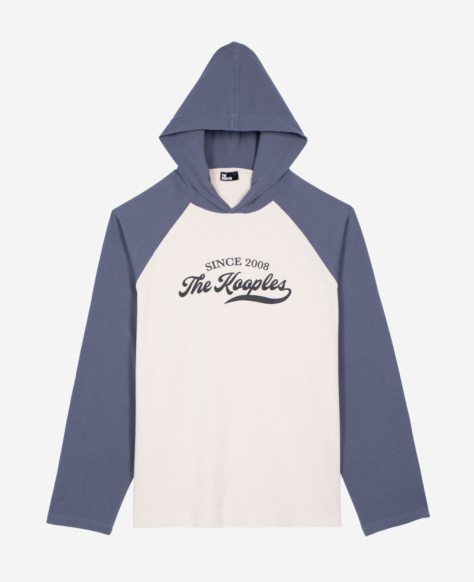 The Kooples HERREN BEIGE GREY beiges langarm-t-shirt mit logo