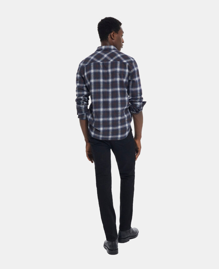 chemise col classique à carreaux