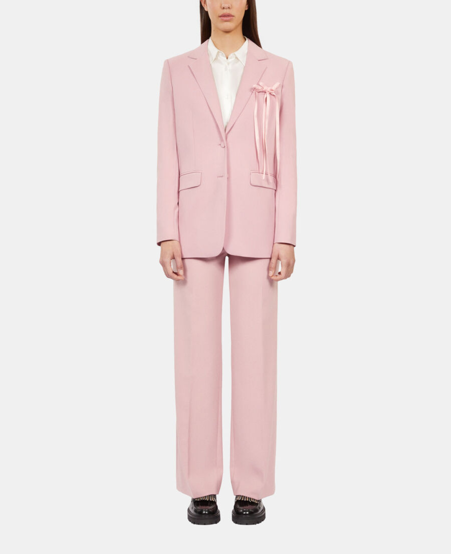 The Kooples FEMME PASTEL PINK veste tailleur en laine mélangée rose