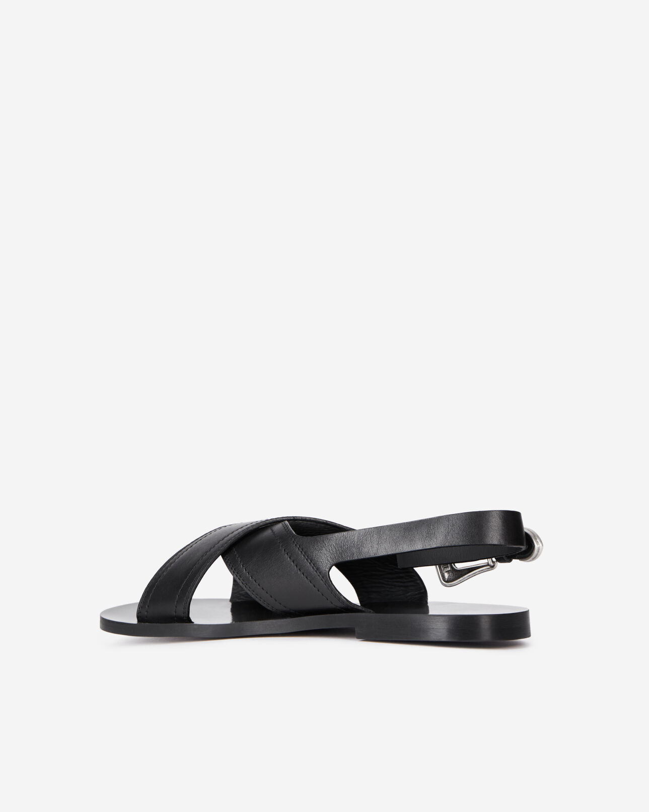 The Kooples HOMME BLACK sandales en cuir noir