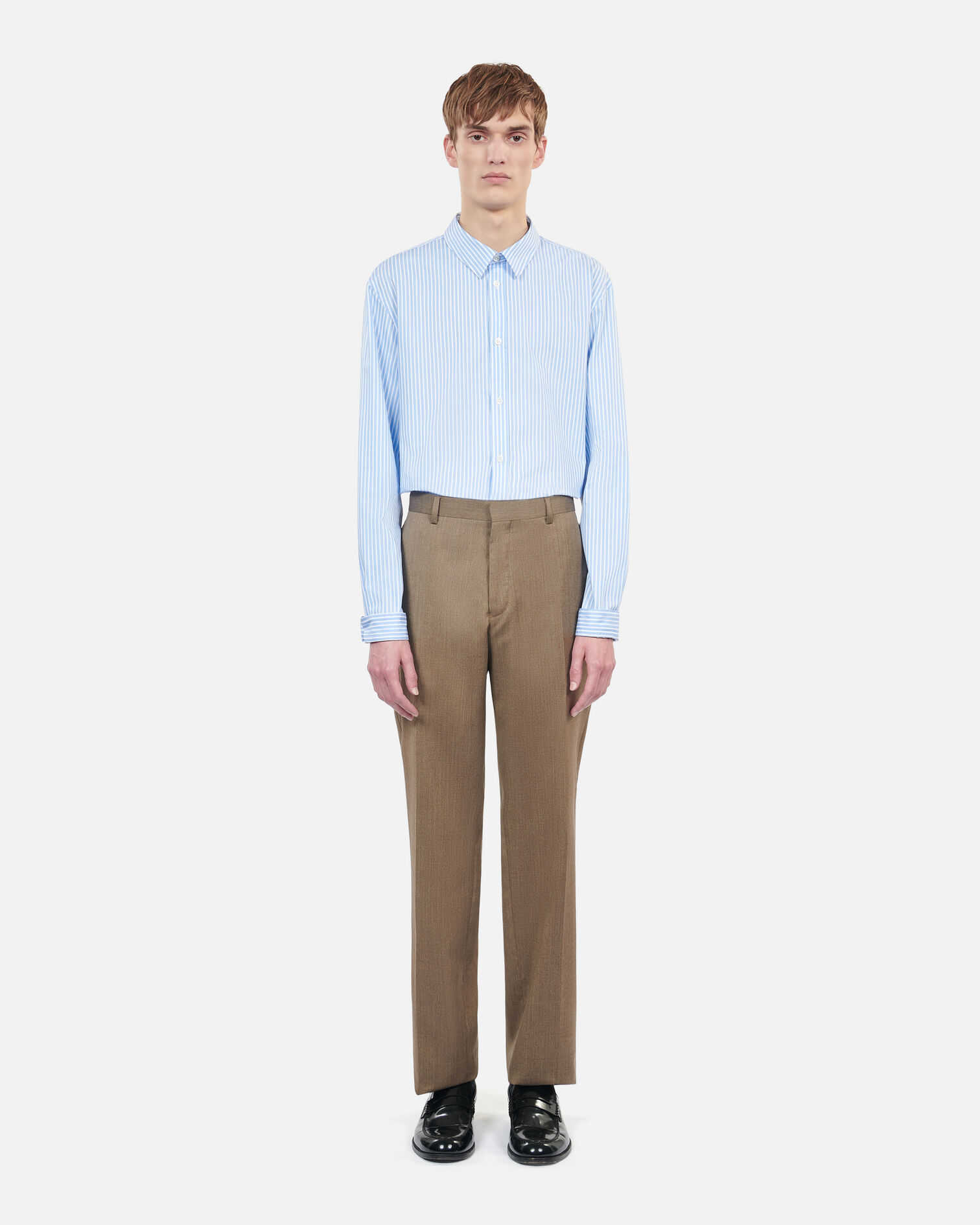 Light brown wool suit trousers, BROWN, hi-res image number null