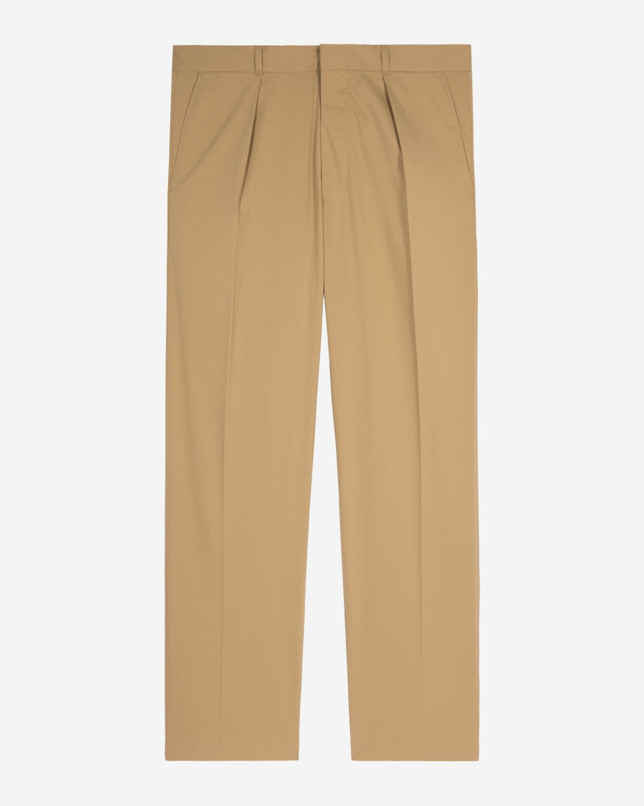 The Kooples HERREN BEIGE beigefarbene bundfaltenhose