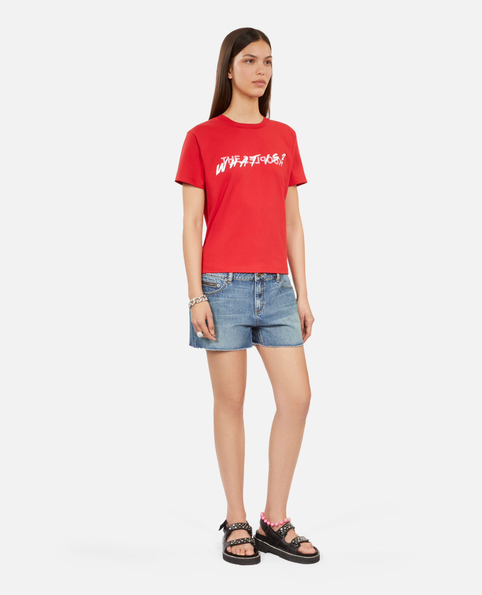 Bright red What is t-shirt, RED, hi-res image number null