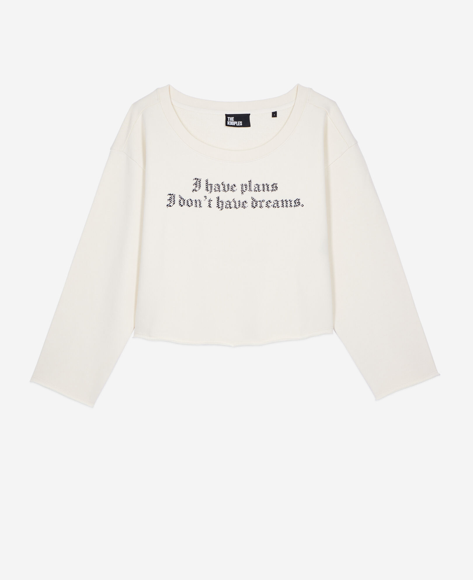 The Kooples F ECRU ecru i have plans serigraphy sweatshirt