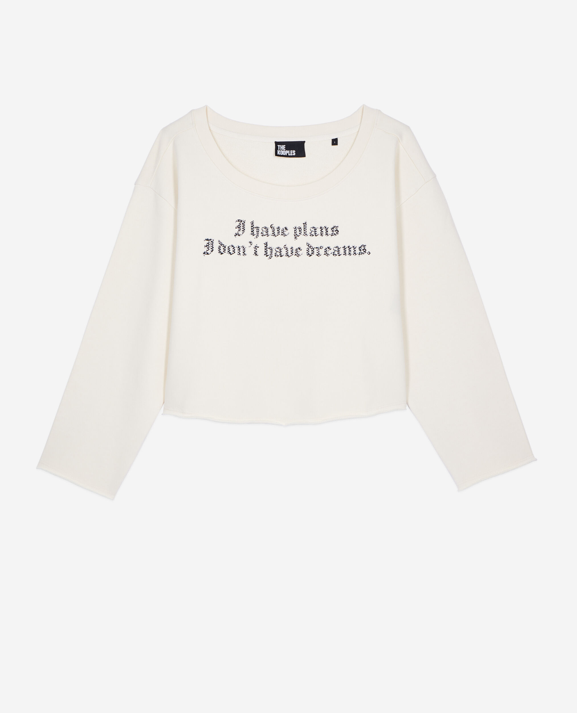 Ecru I have plans serigraphy sweatshirt, ECRU, hi-res image number null