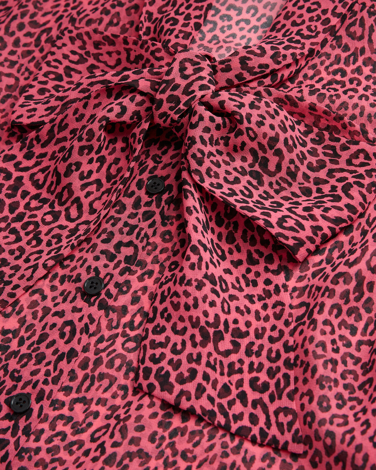 The Kooples WOMEN PINK BLACK pink leopard-print shirt