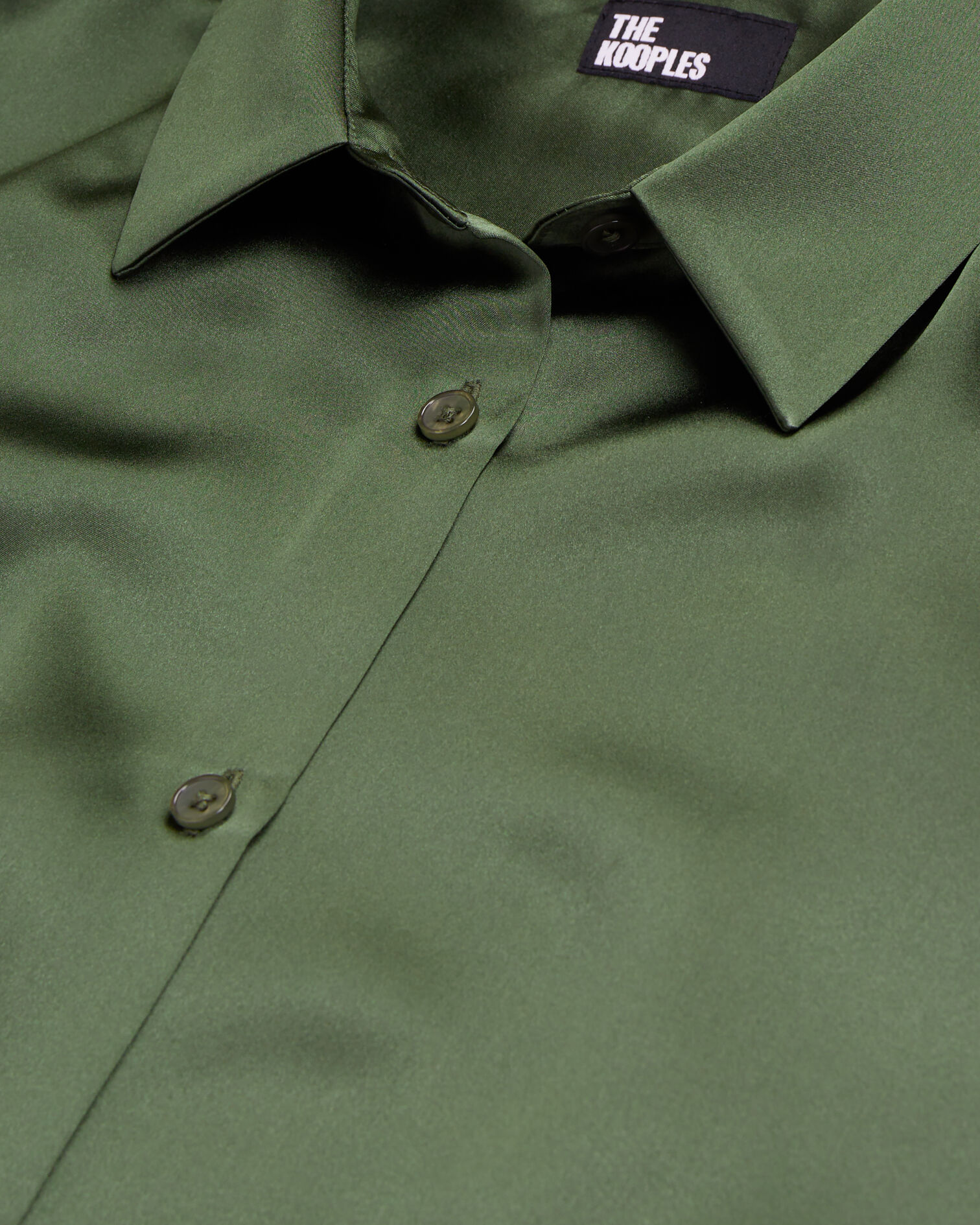 Chemise en soie kaki, KAKI, hi-res image number null