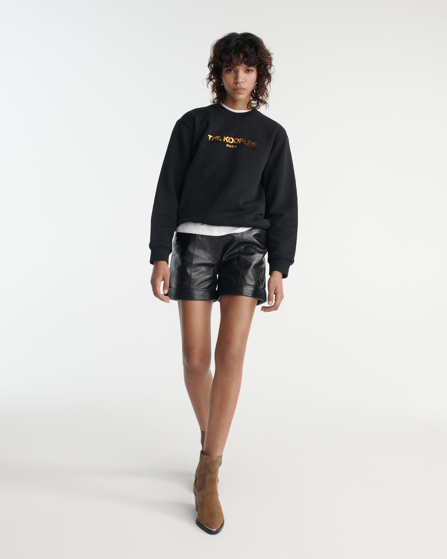 Schwarzes Sweatshirt mit Logo, BLACK, hi-res image number null