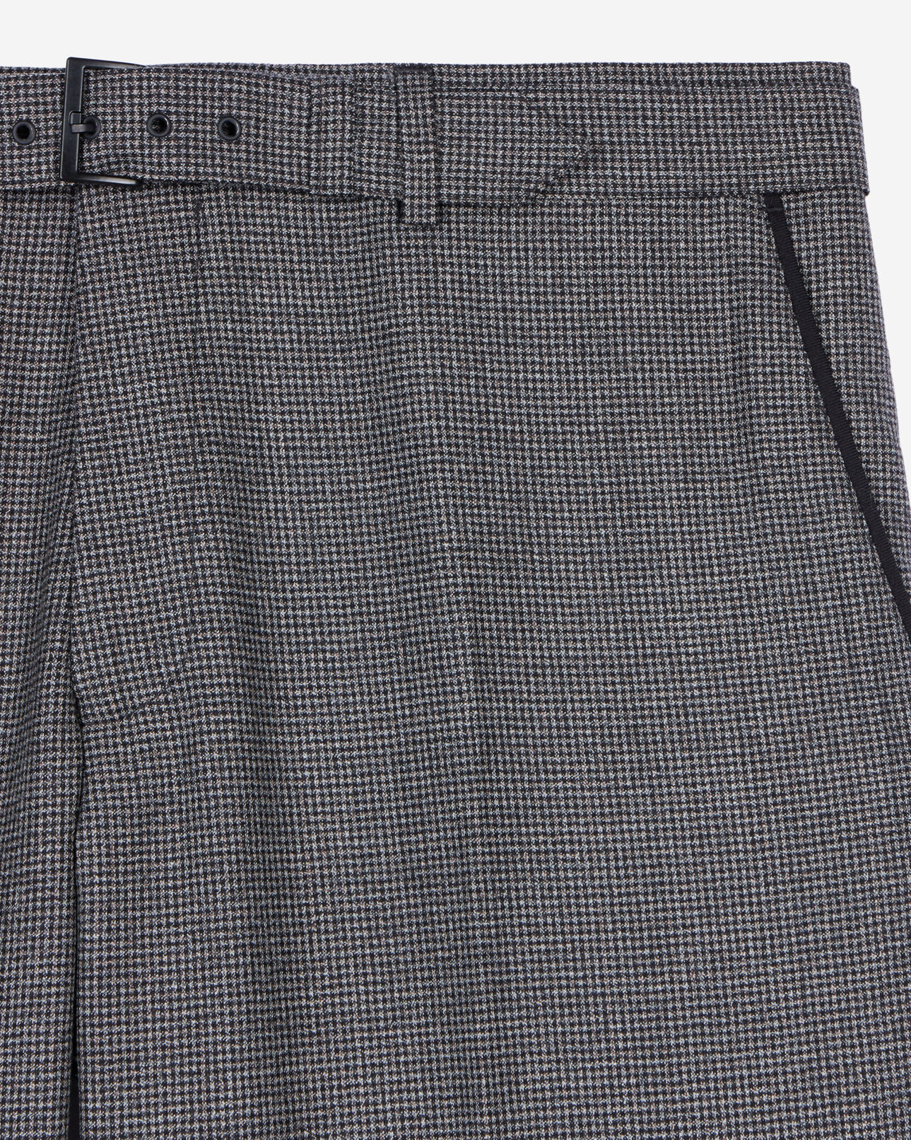 The Kooples HOMME BLACK GREY pantalon de costume pied de poule noir et blanc