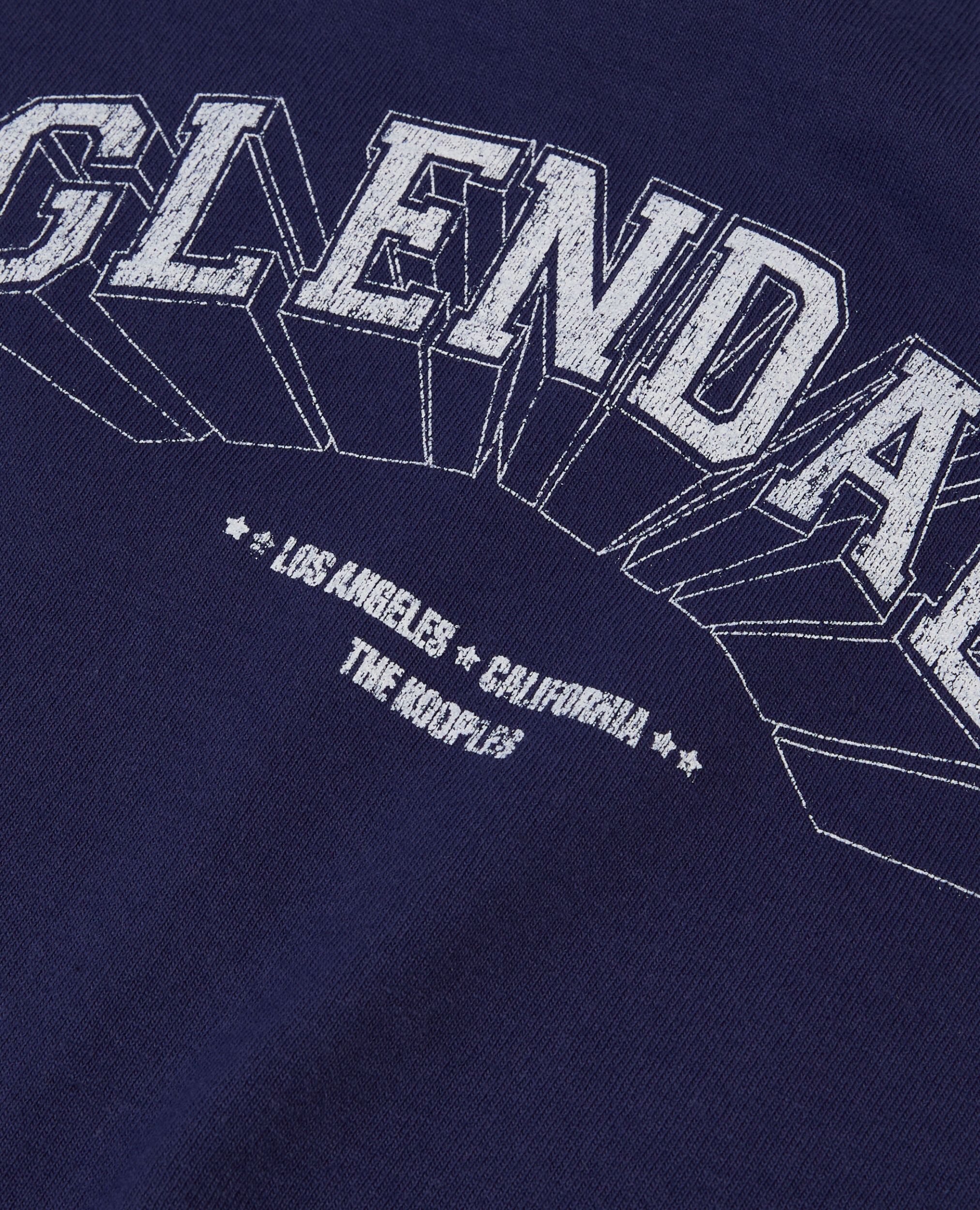 Marineblaues T-Shirt mit Glendale-Siebdruck, WASHED NAVY, hi-res image number null