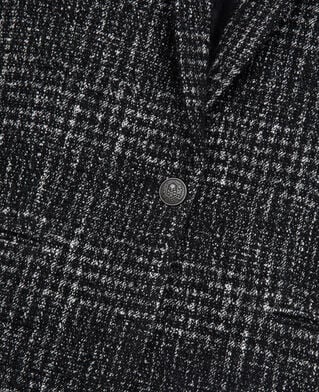 The Kooples FEMME BLACK WHITE blazer noir et blanc en tweed