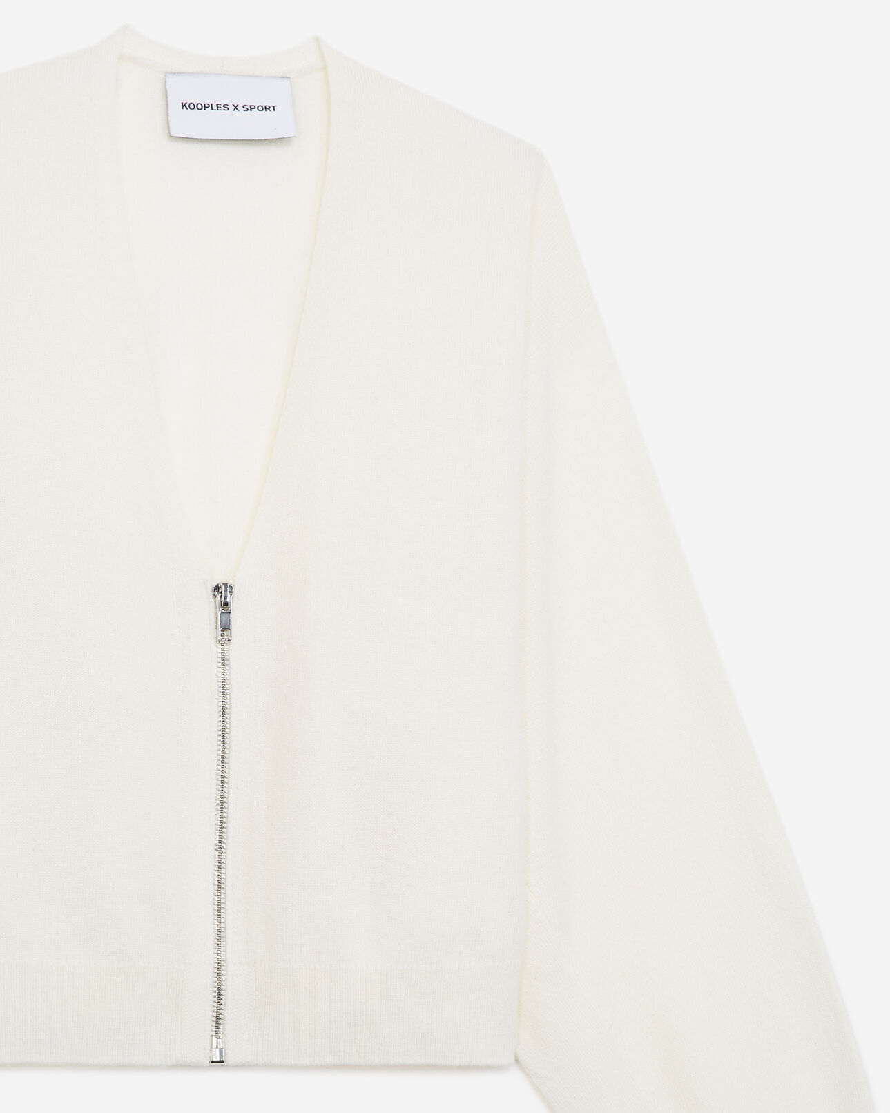 The Kooples DAMEN WHITE weiße strickjacke mit reißverschluss