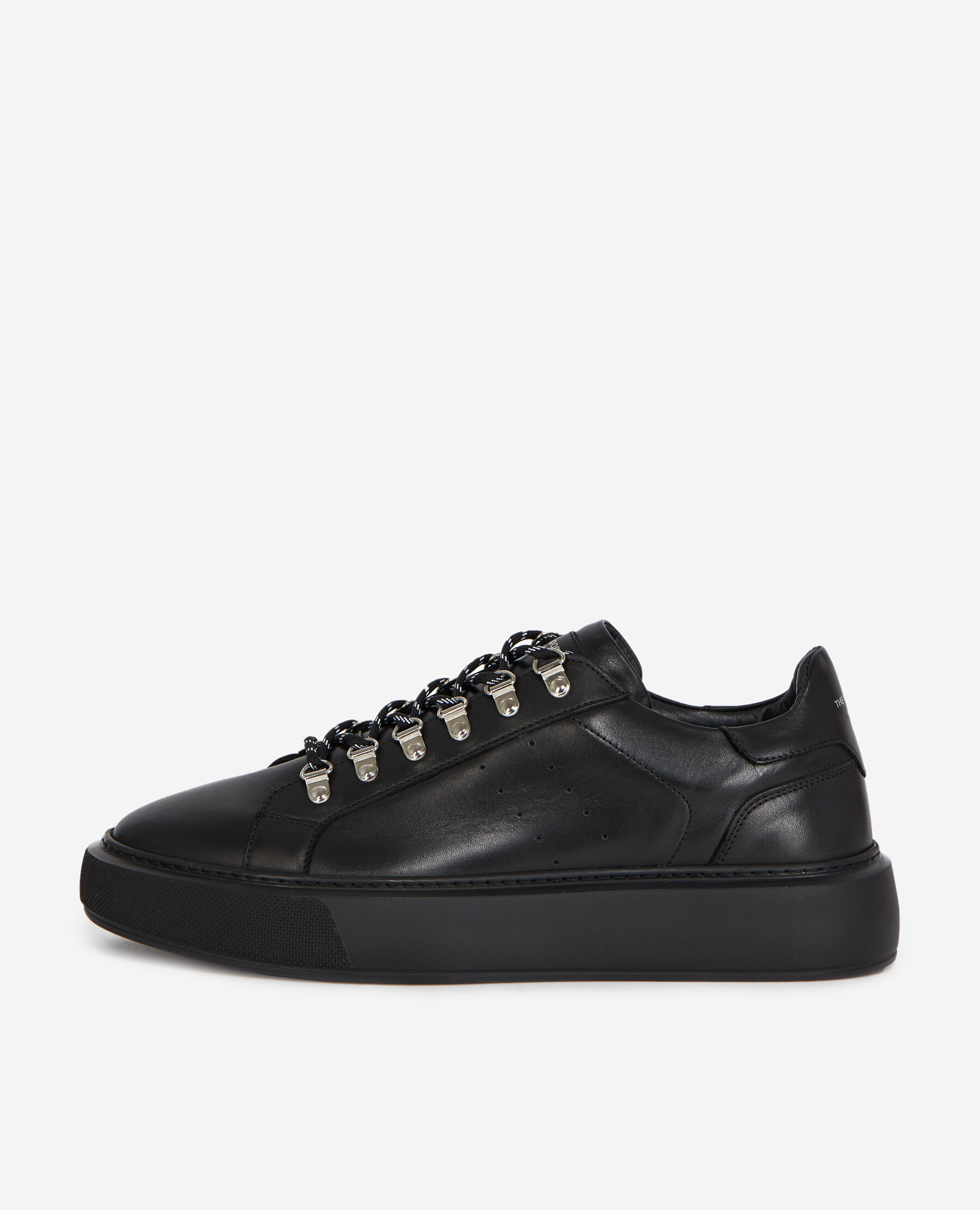 Black leather wedge tennis shoes outlet